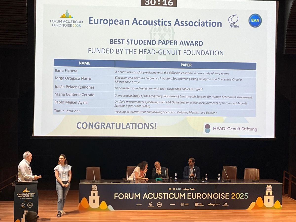 Ilaria Fichera wins EAA best paper and presentation&nbsp;award